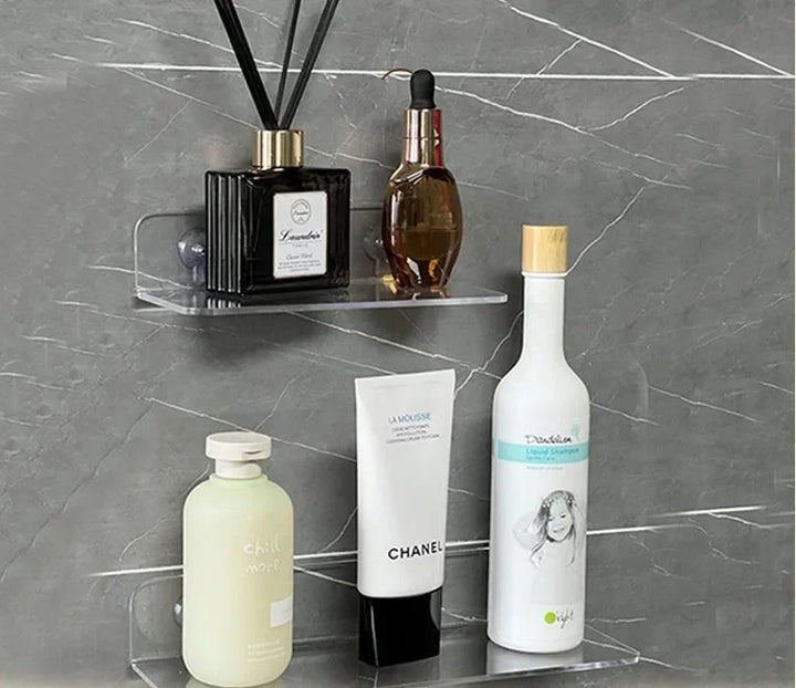 מדף תלייה שקוף ללא קידוח