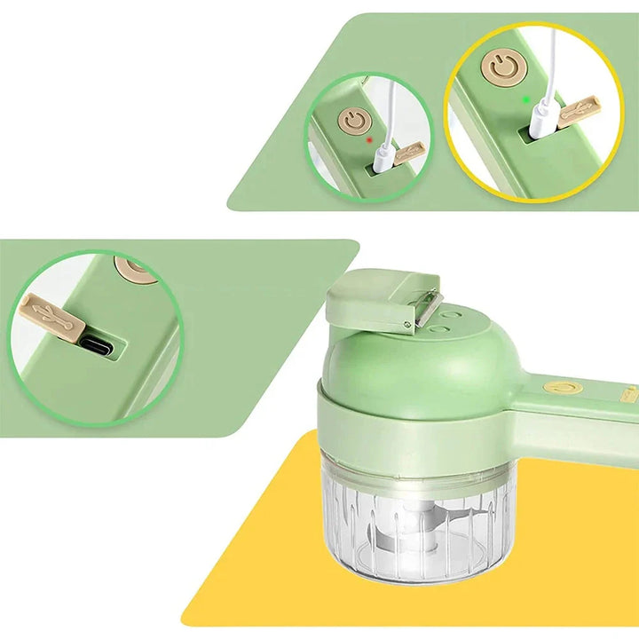 קוצץ ירקות חשמלי 4 ב־1